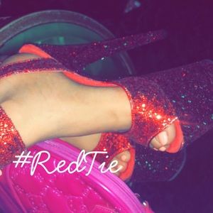 Flamingo Glitter Heels